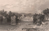 NORTHUMBERLAND. Bywell, on the Tyne. ALLOM 1839 old antique print picture