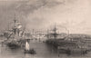 COUNTY DURHAM. Stockton On Tees. ALLOM 1839 old antique vintage print picture