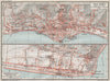 SAN REMO & BORDIGHERA. Vintage town city map plans. Italy 1924 old antique