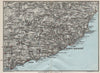 ITALIAN RIVIERA LIGURE PONENTE. Bordighera San Remo Porto Maurizio 1924 map