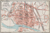 PAVIA. Vintage town city map plan. Italy 1924 old antique chart