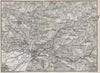 BOLZANO & ENVIRONS. Vintage map plan. Italy 1924 old antique chart
