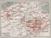 BOLZANO-GRIES. Vintage town city map plan. Italy 1924 old antique chart
