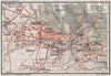MERANO. Vintage town city map plan. Italy 1924 old antique chart
