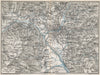 MERANO & ENVIRONS. Vintage map plan. Italy 1924 old antique chart