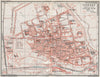 FERRARA. Vintage town city map plan. Italy 1924 old antique chart