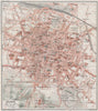 BOLOGNA. Vintage town city map plan. Italy 1924 old antique chart