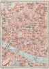 CENTRAL FLORENCE FIRENZE. Vintage town city map plan. Italy 1924 old