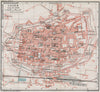 LUCCA. Vintage town city map plan. Italy 1924 old antique chart