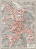 SIENA. Vintage town city map plan. Italy 1924 old antique chart