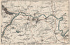 MELROSE DISTRICT. Vintage map plan. Galashiels Abbotsford Tweed. Scotland 1932