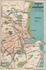 ENVIRONS OF ABERDEEN. Vintage town city map plan. Scotland 1932 old