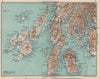 ARGYLL & BUTE. Kintyre Islay Jura Arran Colonsay. Vintage map. Scotland 1932