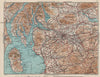 CENTRAL SCOTLAND. Glasgow Firth of Clyde Lanarkshire Dunbarton &c 1932 old map