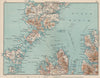 HEBRIDES WESTERN ISLES. Lewis North Uist Skye. Vintage map plan. Scotland 1932