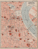 BORDEAUX. Centre de la ville. Vintage town city map plan. Gironde 1933 old