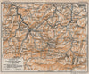 ST JEAN-PIED-DE-PORT & MAULÉON. Environs. Pyrénées-Atlantiques vintage map 1933