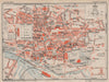 PAU. Vintage town city map plan. Pyrénées-Atlantiques 1933 old