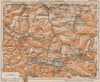 CAUTERETS ET GAVARNIE. Vintage map plan. Hautes-Pyrénées 1933 old vintage