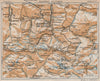 BAGNÈRES-DE-LUCHON ENVIRONS. Vintage map plan. Haute-Garonne 1933 old