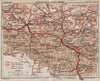 ARIÈGE. St. Girons Aulus Ax-les-Thermes Foix. Pyrénées. Vintage map plan.  1933