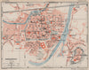 CARCASSONNE. Vintage town city map plan. Aude 1933 old vintage chart
