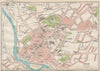 EXETER. Vintage town city map plan. Devon 1930 old vintage chart