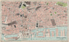 CENTRAL LIVERPOOL. Vintage town city map plan. Liverpool 1930 old vintage