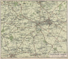 SHAKESPEARE COUNTRY. Stratford-on-Avon Warwick Leamington Spa. Warcs 1930 map