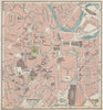 SHEFFIELD. Vintage town city map plan. Yorkshire 1930 old vintage chart