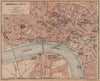 BORDEAUX. Centre de la ville. Vintage town city map plan. Gironde 1921 old