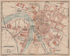 MONTAUBAN. Vintage town city map plan. Tarn-et-Garonne 1921 old antique