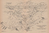 VALLÉES TROUMOUSE ESTAUBÉ GAVARNIE. Gèdre Pragnères. Panorama. Pyrénées 1921 map