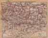 HAUTES-PYRÉNÉES. Vintage sentier walking map. Cauterets Luz Gavarnie Luchon 1921