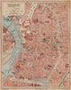 TOULOUSE. Centre de la ville. Vintage town city map plan. Haute-Garonne 1921