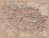 BENASQUE VALLEY. Montagnes de Venasca. Vintage hiking map. Pyrenees 1921