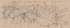 POSETS-MALADETA MASSIFS.Montes Malditos.Monts Maudits.Vintage panorama 1921 map