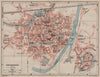 CARCASSONNE. Vintage town city map plan. Aude 1921 old antique chart