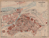 PERPIGNAN. Vintage town city map plan. Pyrénées-Orientales 1921 old