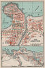 SAN SEBASTIÁN. Vintage town city map plan. Spain 1930 old vintage chart