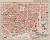 BARCELONA. Central. Vintage town city map plan. Spain 1930 old vintage