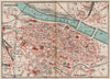 ZARAGOZA. Vintage town city map plan. Spain 1930 old vintage chart