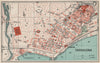 TARRAGONA. Vintage town city map plan. Spain 1930 old vintage chart