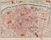VALENCIA. Vintage town city map plan. Spain 1930 old vintage chart