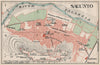 SAGUNTO. Vintage town city map plan. Spain 1930 old vintage chart
