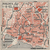 PALMA DE MALLORCA. Vintage town city map plan. Spain Majorca 1930 old