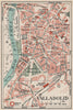 VALLADOLID. Vintage town city map plan. Spain 1930 old vintage chart