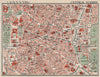 CENTRAL MADRID. Vintage town city map plan. Spain 1930 old vintage chart