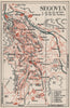 SEGOVIA. Vintage town city map plan. Spain 1930 old vintage chart