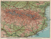 PYRENEES & CATALONIA (CATALUNYA) . Vintage map plan. France Spain 1930 old